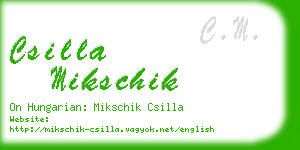 csilla mikschik business card